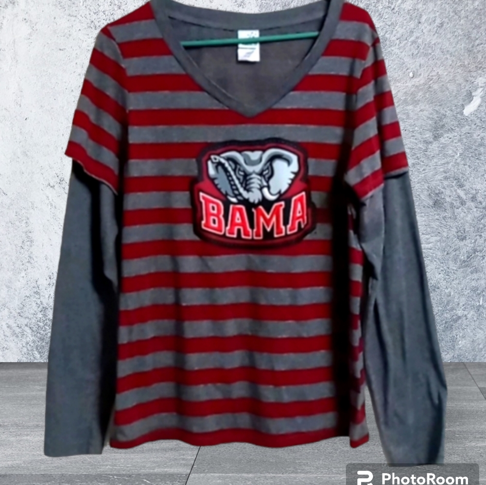 Creative Apparel Bama top XL red and gray 60%cotton,40%polyester